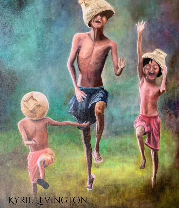 Boys Skipping 