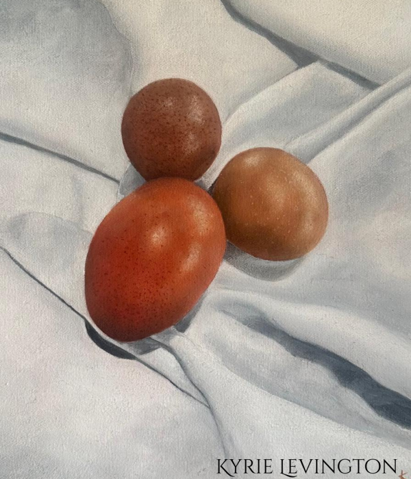 Eggs on Table Cloth